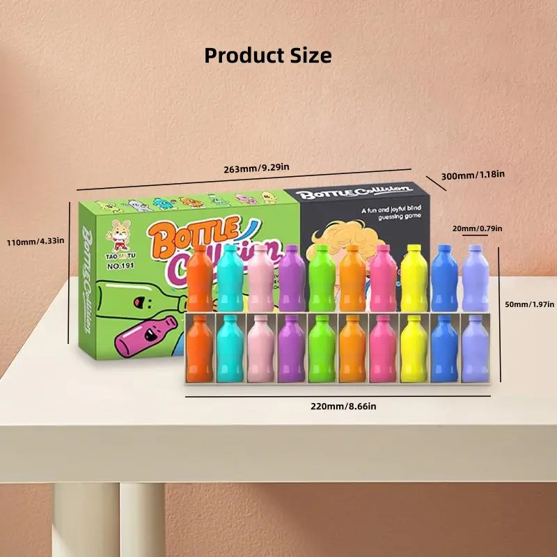 20pcs Match The Bottle Color Game for Kids & Adults - Colorful Plastic Bottle Collide Game, Logical Thinking & Concentration Skills, Fun Party Game for Family Game Nights, Group Activities, and Party Games, Party Game Night, Playful Design