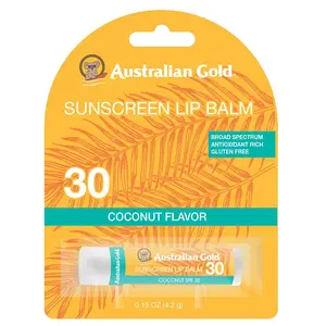 Australian Gold SPF 30 Lip Balm Blister Coconut Scented 0.15oz 0.15oz
