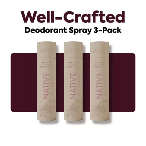 NATIVE Aluminum-Free Deodorant Spray 3-Pack – 3.5 oz, Odor Protection
