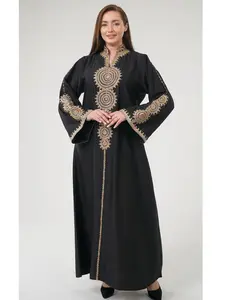 Naya Galabyia - Embrodiered Women's Jalabiya - Ceremonial Arabic Eid Dress - Perfect for Ramadan, Gifts for Her, Eid Floral Embellished Abaya