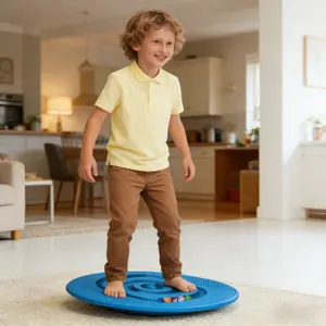 Universal Snail Design Balance Board,Rocker Maze Board with 5 Balls,Children Snail Balance Board,Kid Rocking Seesaw Board,Toddler Physical Therapy Toy,wiggle board Activity Game Development Durable