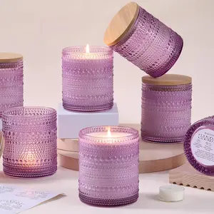8 Pack Purple Candle Jars for Making Candles- 14 OZ Empty Glass Candle Making Jars with   and Labels, Candle Making Supplies Candle Containers for  DIY