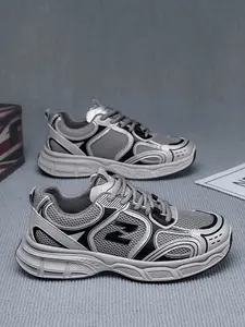 Men's Casual Skateboard Shoes, Textile Upper, Anti-Slip PVC Sole, All-Season Comfort, Lace-Up Design, Low Top, Outdoor Sports, Walking, Skateboarding Shoes