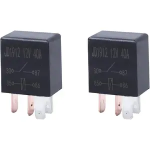 5 Pin 12V 30A SPDT Relay, Multi Purpose Heavy Duty Electrical Relays, Car Starter Switch Relays, Automotive Replacement Accessories for Truck, Van, Motorcycle, Boat, Motor, Fans (2)