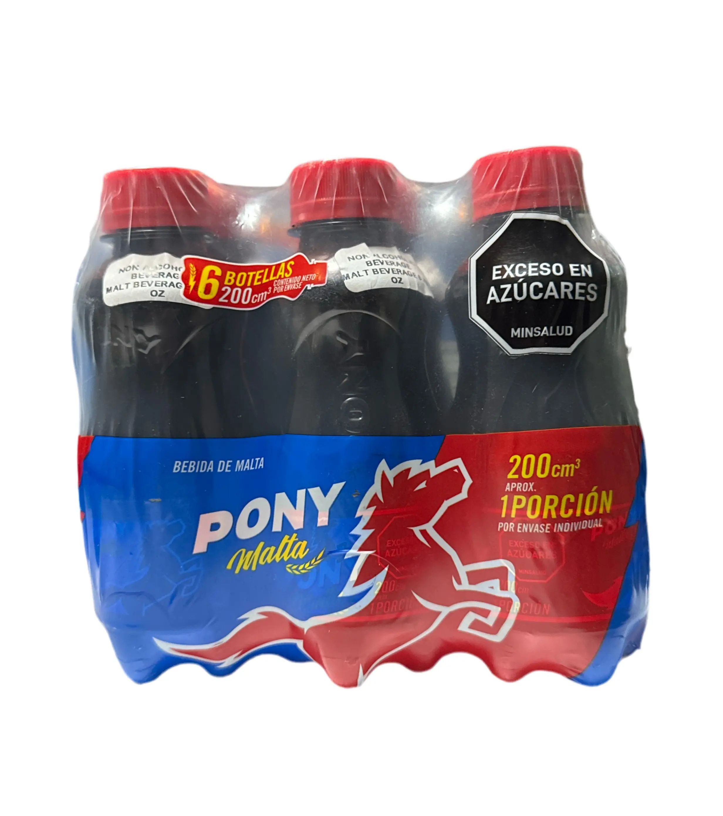 Pony Malta - Malt Flavored Soda - Mini 6-Pack 6.76 oz each - Malt based non-alcoholic beverage, Traditional