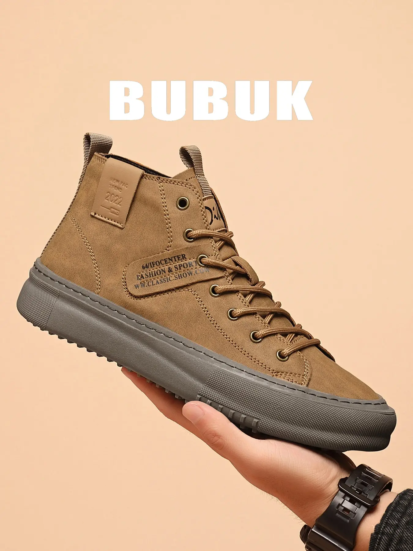 BUBUK Men's Fashion Casual Ankle Boots, Versatile Classic British Style Business Formal Shoes, Slip-On Design for Daily Wear Office Leisure, Rubber