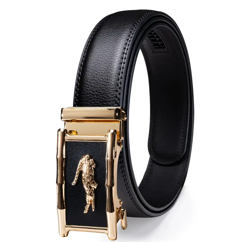 men's dress belt with gold buckle 35mm Belts for Men with Automatic Buckle – Tonywell