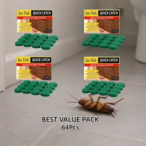 JUE FISH Cockroach Gel Bait – Indoor Roach Control for Kitchen & Home Use and Trap moon spray Killer Repellent Set