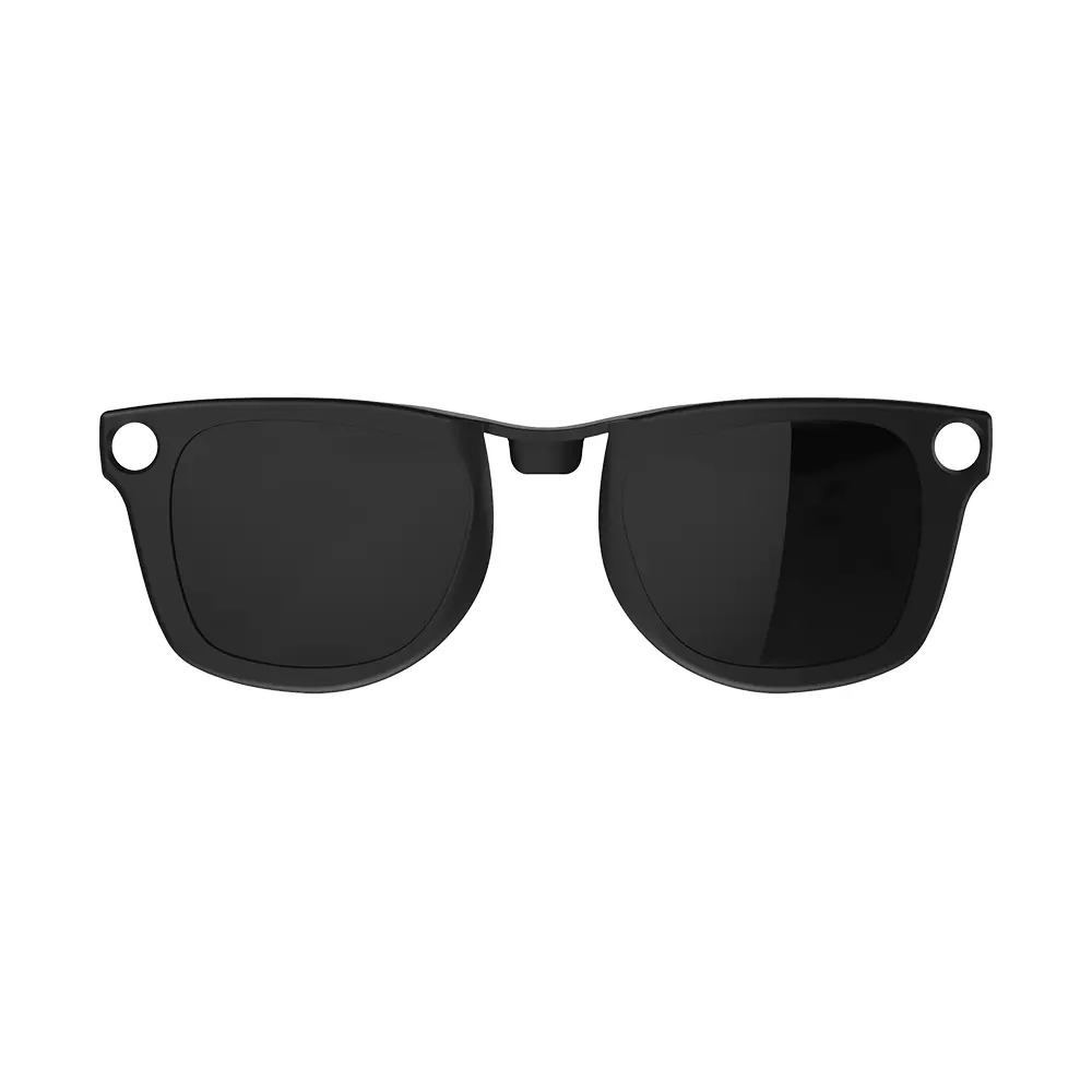 HIBLOKS Polarized Clip-ons for Ray-Ban Meta Wayfarer Gen 2 (RW4008 & RW4012 Large 53-22) - Polarized Safety Sunglasses, Discoloration Clips, Easy-to-Use, Eye Protection, Fashionable Wearable Accessory for Cycling, Dates (Large, Black)