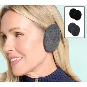 Two-piece set of warm earmuffs, wool strapless warm earmuffs, suitable for outdoor use, providing you with a warm winter experience
