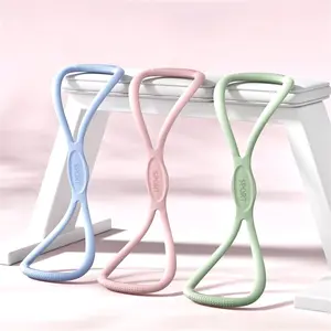 8‑Shaped Elastic Yoga Tension Rope | Chest‑Arm‑Shoulder Stretch Bands | Home Workout & Mobility Training Exercise Equipment