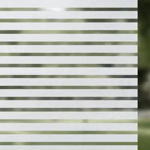 Frosted Stripe Window Privacy Film, Non-adhesive Static Cling Window Film, Decorative Sticker for Home and Office, Home Decoration Curtain, Interior Decoration Accessories, Sun Shade Film