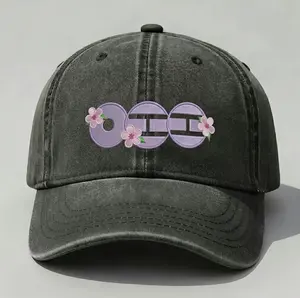 Arirang Embroidered Washed Hat, 2026 World Tour Korean Cap, Kpop Fans Gift, Casual Everyday Wear Unisex Adjustable Cap