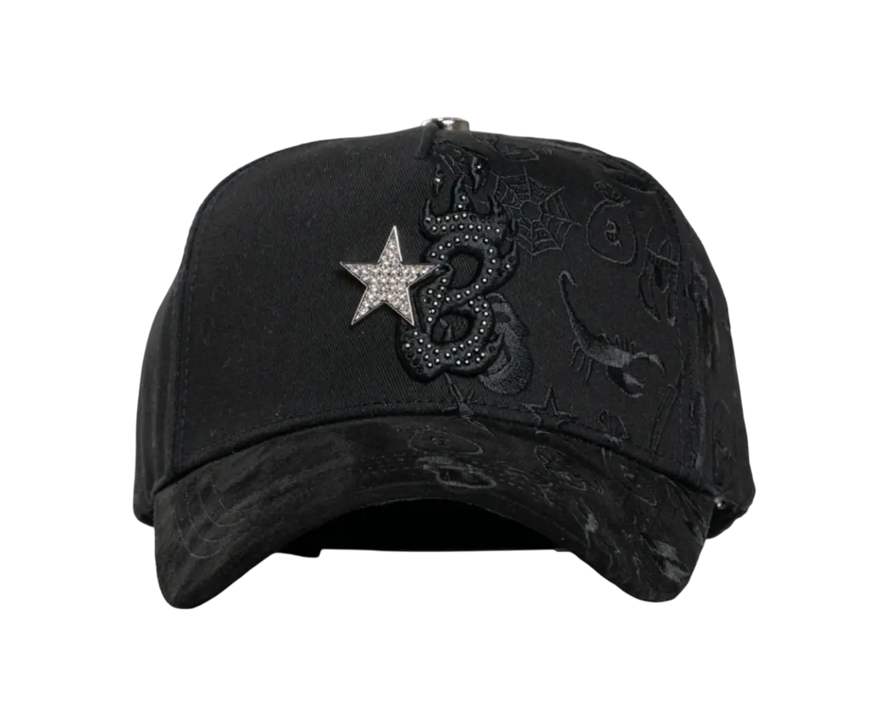 EL BARBAS HATS B-STAR GRAFFITI BLACK SNAPBACK HAT BARBGRAFFI BLK