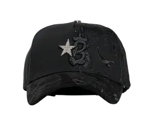 EL BARBAS HATS B-STAR GRAFFITI BLACK SNAPBACK HAT BARBGRAFFI BLK
