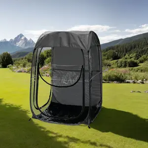 SAVEYOUR Pop Up Sports Tent Portable Black Outdoor Instant Shelter Windproof Rainproof for Sports Events Fishing Camping Cold Wind Weather Protection Quick Setup Compact Design