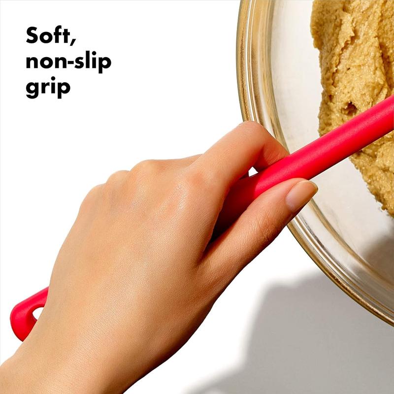 OXO Good Grips 2 Piece Silicone Spatula Set, One size, red/seltzer