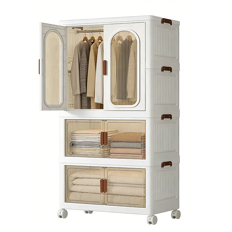 70cm2/3/4 Layers, Collapsible Multifunctional Preserving Container Storage Bins Kit ,  Easy Assembly, for Closet/Bedroom, Housewarming Gift Item summerwins cabinet room decor