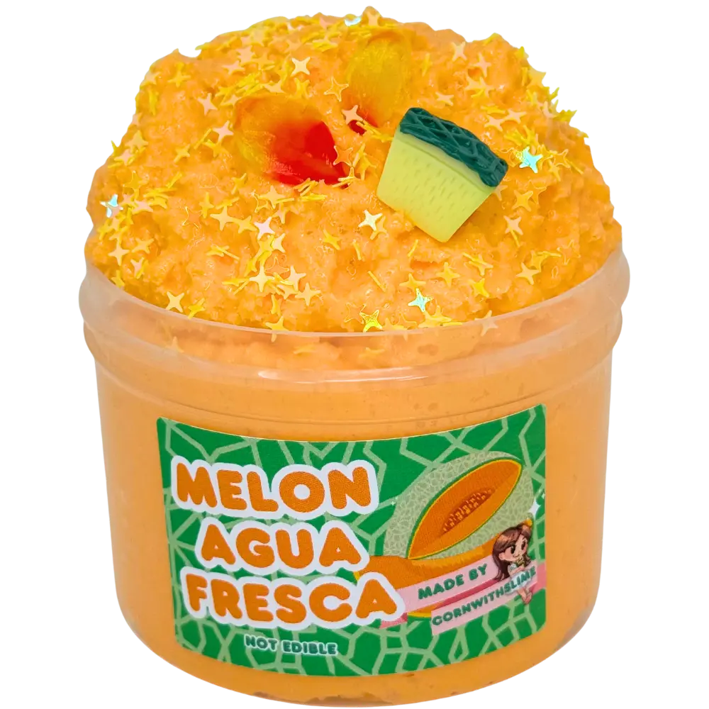 Melon Agua Fresca 8oz Slime Snow Fizz Texture Scented Melon Agua Fresca