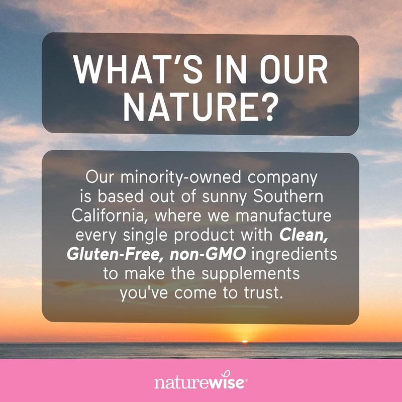 NatureWise Hair Skin and Nails Vitamin, Biotin 5000mcg w/Hyaluronic Acid, Collagen for Women with C, B Complex, D3, A, E, Iron - Non-GMO, Gluten Free - USA Manufactured