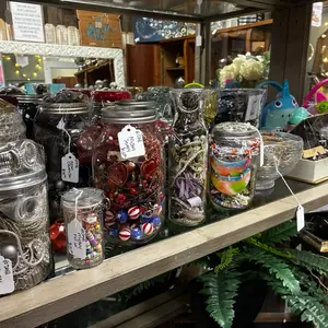 Mystery Jar - Glass Bottle for Jewelry Storage and Display, Clear and Decorative - Bottles, Tin