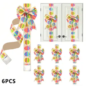 Easter Egg Cabinet Ribbon Bows Creative Spring Large Bow Decor for Home Wall Furniture