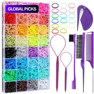 Professional Hair Tie Set, 1 Set Hair Ties and Hair Styling Tool, No-Heat Hair Styling Accessories for Girls and Women #TOP PICKS