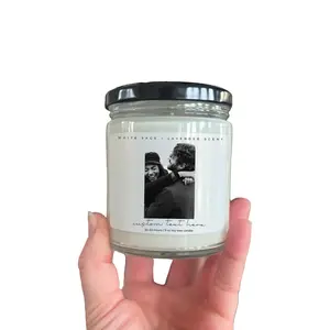 Personalized 9oz Soy Wax Candle – Custom Photo Anniversary Gift for Couples | Meaningful Long Distance Relationship Gift