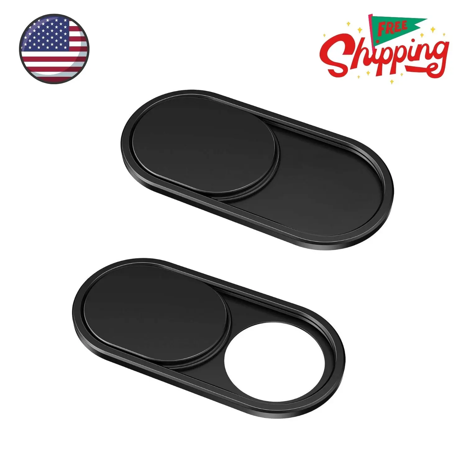 Webcam Cover Slide[2-Pack], 0.023 Inch Ultra-Thin Metal Web Camera Cover