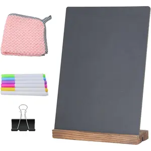 8.7x12 Inch Chalkboard Signs, Erasable Message Blackboard Sign with  Base for Shop Wedding Kitchen  Party Decoration (1 Pack 8.7x12)