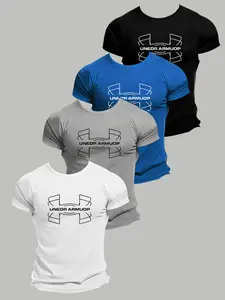 Men Women Streetwear Short Sleeves, High Elasticity Slim Fit Fabric, Loose-Fit H-Type Design, All-Season Casual Wear