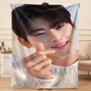 Cha Eun woo theme blankets, decorative blankets, travel blankets, blankets, air conditioning blankets, holiday gifts, suitable for gift giving.