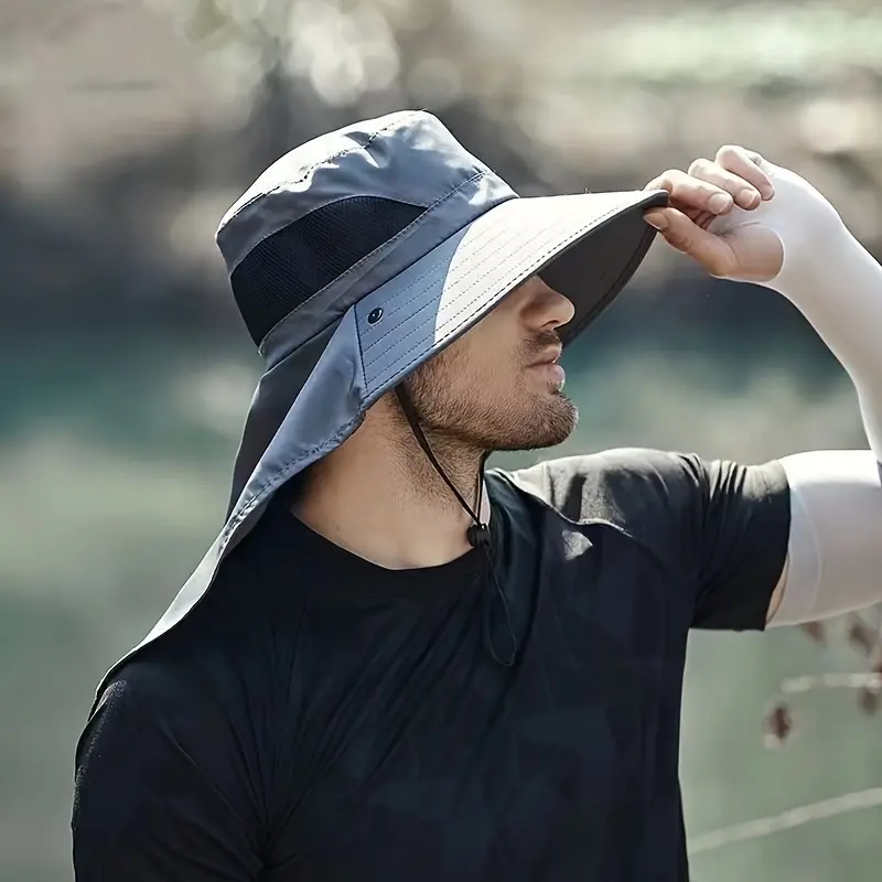 Outdoor Sun Hat with Wide Brim&Face Neck Cover-Lightweight Breathable Textile for Cycling,Fishing,Hiking-Unisex Spring Summer Sun Hat for Men Women,Sun Protection Hat,Outdoor Activities Accessory,Functional Design Cap uv brim bucket hat wide-brimmed