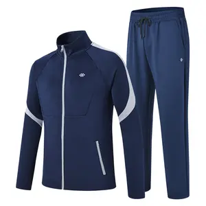 MoFiz Mens Tracksuit Jogging Warm Up Full Zip RunningSweatsuit Comfortable Outfits Casual Athletic Pants Full zip Jacket 2 Piece