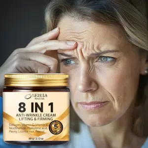 8 in 1 Multi-Effect Anti-Wrinkle Cream with Collagen Niacinamide, Smooth Fine Lines, Firming, Brightening, Hydrating, Moisturizing and Barrier Repair for Complete Facial Care