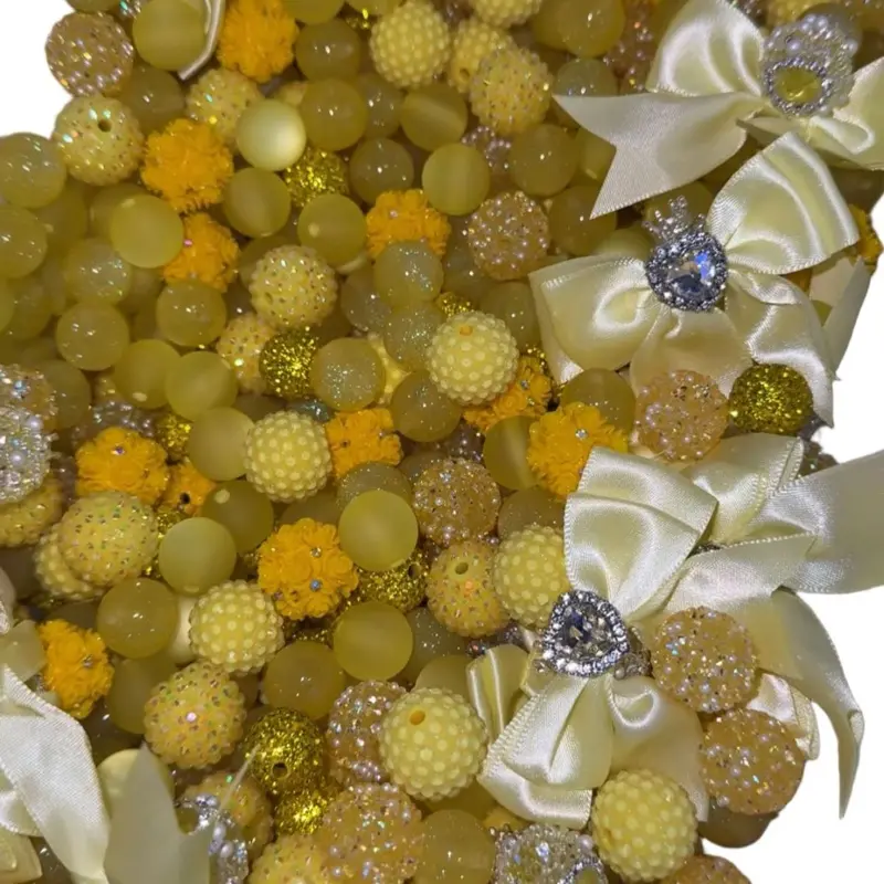 Yellow Colored Bead Scoop