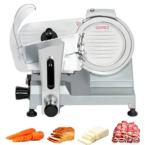 Garvee Commercial 10” Meat Slicer Electric Food Slicers 240W Meat Cutter Machine for Commercial and Home Use , Vegetables, Hard Bread, Cheese, Ham