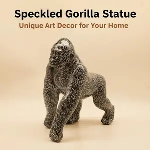 Modern Art Gorilla Sculpture, Home Decor for Living Room & Office Space, Unique Ornament for Modern Interiors