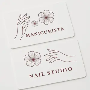 Brandft Kaila Creation Personalized Manicure NFC Business Card Purple PVC Design for Manicure Professionals Battery-Free Compatible with Most NFC Smartphones Manicurista Nail Studio