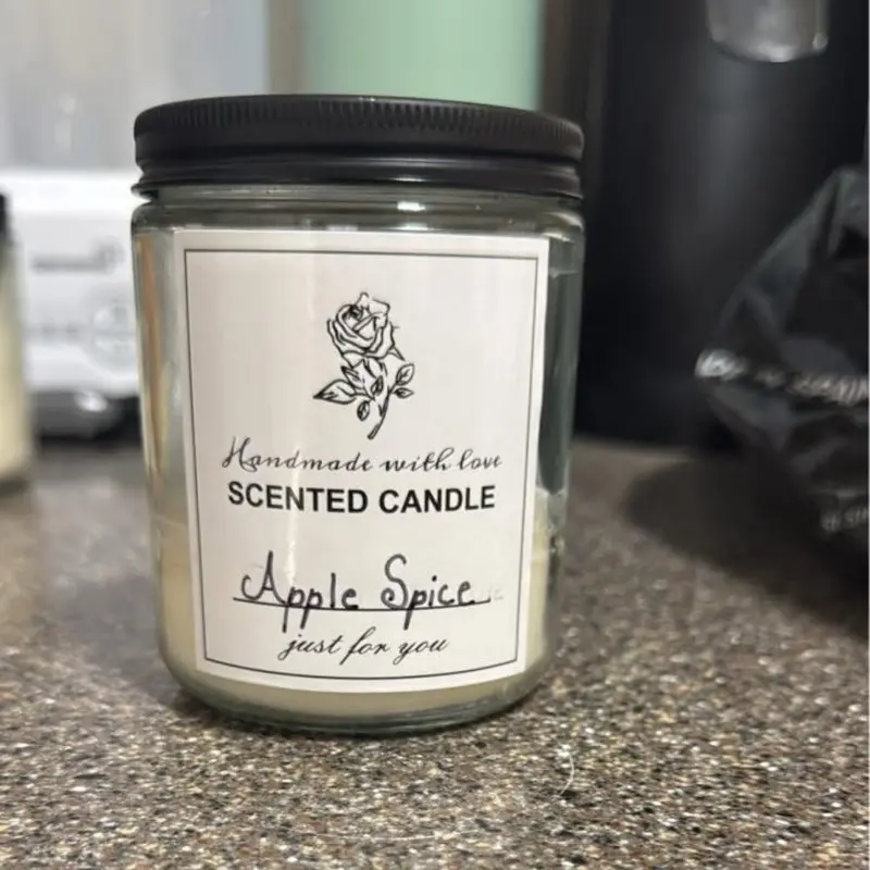 Homemade Candle - bakery Scented Candle- Decorative Jar - Just for You - Ornaments