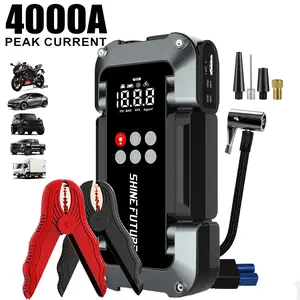 4-in-1 Jump Starter with Air Compressor 4000A Peak Current 150PSI Portable Car Battery Jump Starter 12V Jump Box Car Battery Jumper Starter Portable with Jumper Cable,psl inflator tire Automotive Vehicle