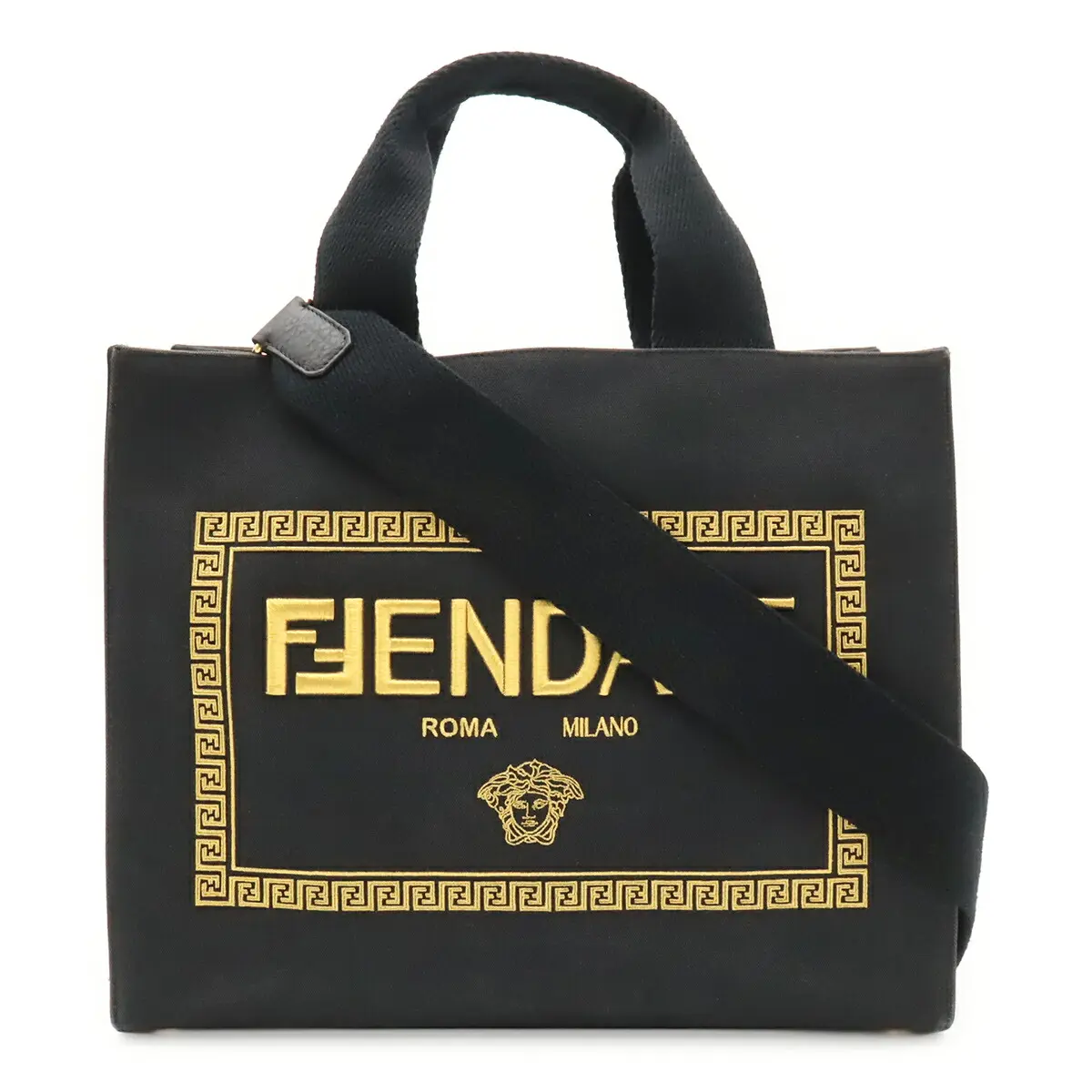 Pre-owned FENDI Canvas Tote Bags Fendace 2way Bag
