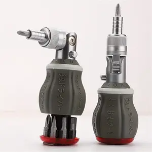 8 In 1 Ratcheting Multitool Screwdriver, Multi-function Magnetic Screwdriver, Professional Angle Screwdriver, Repair Tool