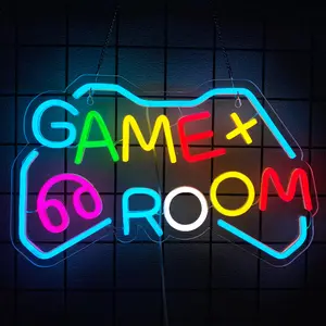 Game Room LED Neon Light Wall Decor, Controlled Neon Lights for Cave Decoration, Christmas Party Supplies, Easy to Hang, 5v USB Powered