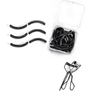 Eyelash Curler Refills Compatible with shu uemura,Eyelash Curler Pads 24PCS,Silicone Lash Curler Refill Pads Compatible with shu uemura (Black)