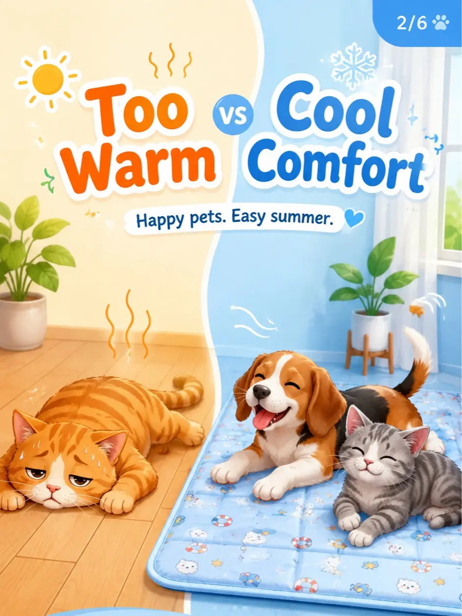 Pet Cooling Mat for Cats and Dogs - Multi-Size Animal Print Summer Pad with Cooling Effect, Water-Resistant, Easy Cleaning, Reusable