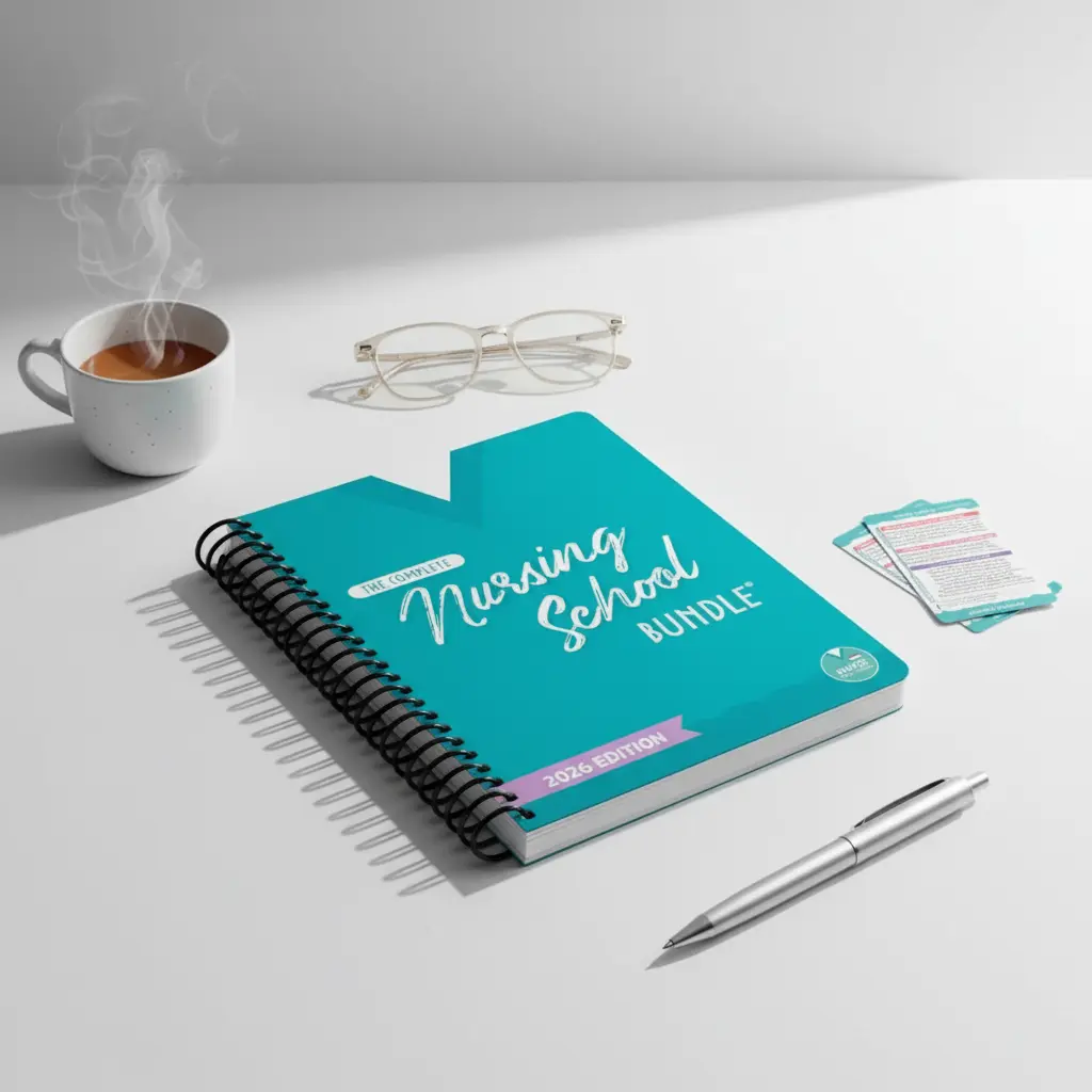 Complete Nursing School Bundle 2026 – Hard Copy Spiral Notebook, Nursing Study Guide, Med Surg, Pharmacology, Fundamentals, Exam Prep Notes