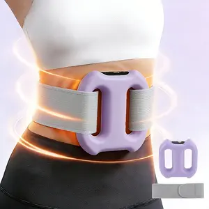 Deep Tissue Percussion Muscle Massager, Electric Dual-Ring Fascia Massager with Belt, 3 Modes 5 Intensities Handheld Full Body Fascia Ring for Relaxation