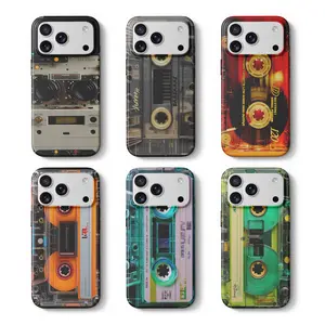 Retro Cassette Tape Walkman Phone Case for iPhone 17/16/15/14/13 Pro Max, Shockproof Slim Hard Cover, 90s Vintage Music Aesthetic Protective Bumper Case for Men Women, Nostalgic Cool Fashion Case for Everyday Use