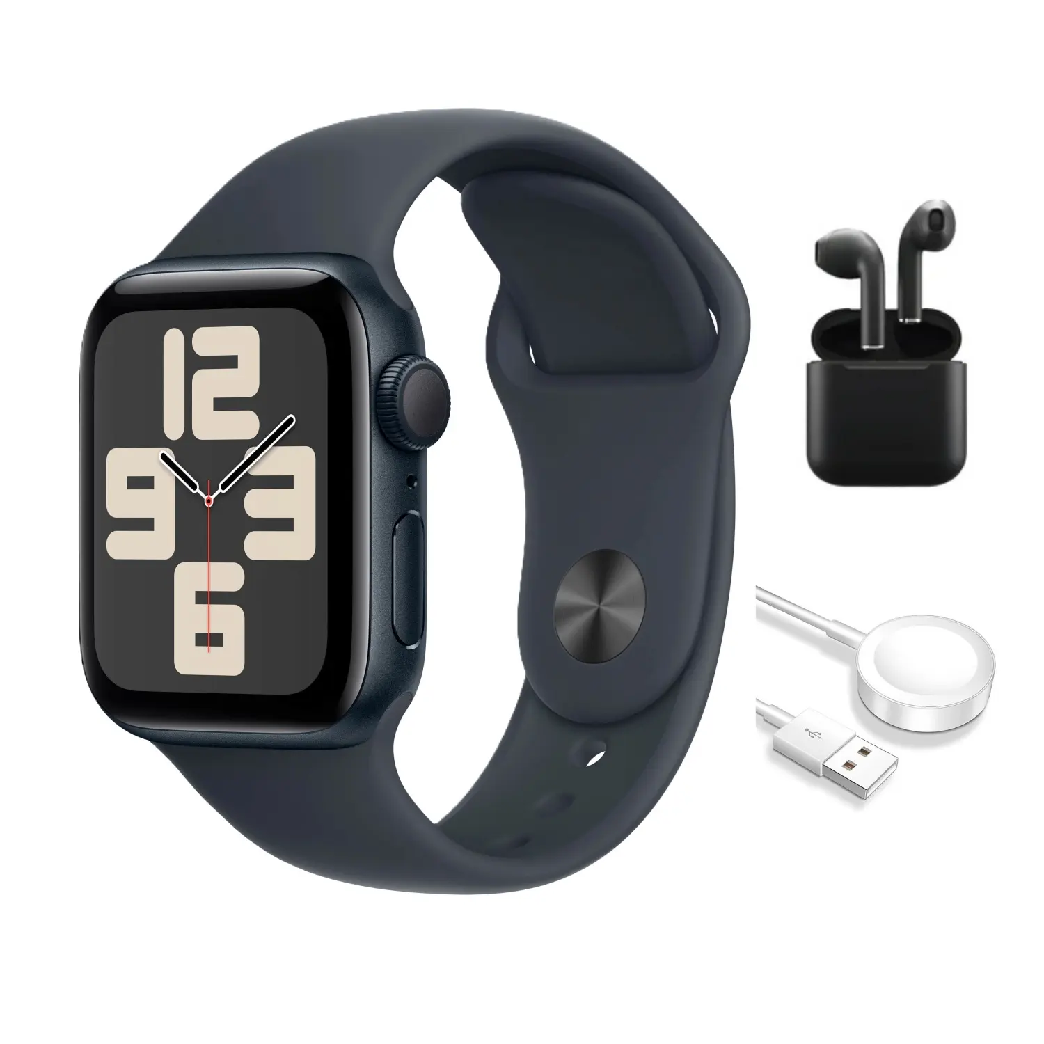 Refurbished Apple Watch SE (2022) 2nd Gen (GPS + Cellular) Acceptable Condition with Wireless Earbuds & 1 Year Warranty